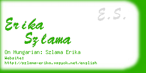 erika szlama business card